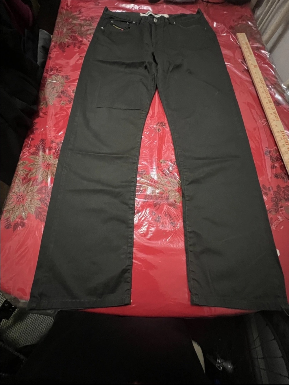 Diesel Mens Size 36 charcoal black Pants Made In Italy 100% Cotton #93243